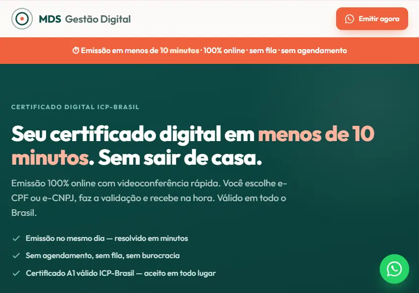 Certificado Digital MDS
